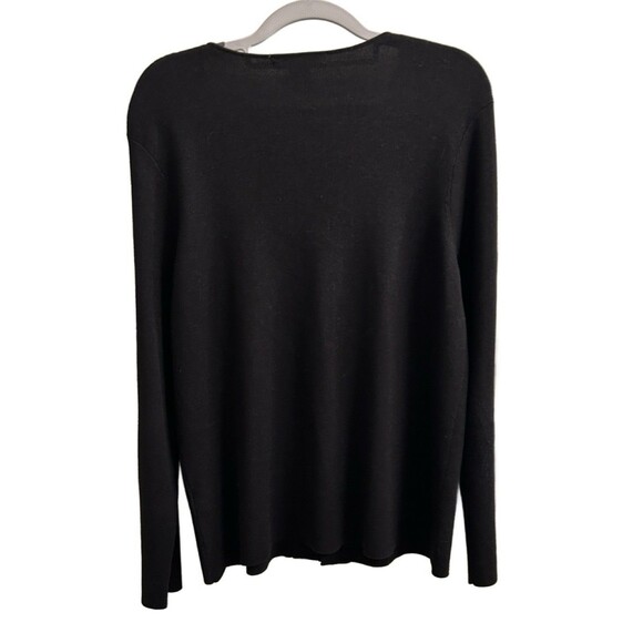 Sigrid Olsen Silk Blend Cardigan Beaded Black Size Large Old Money Formal Boho - Picture 2 of 6